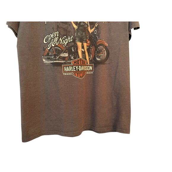 Harley Davidson Graphic T-shirt Gray Two Sided Sweetwater L Pin-Up CA - Picture 2 of 11